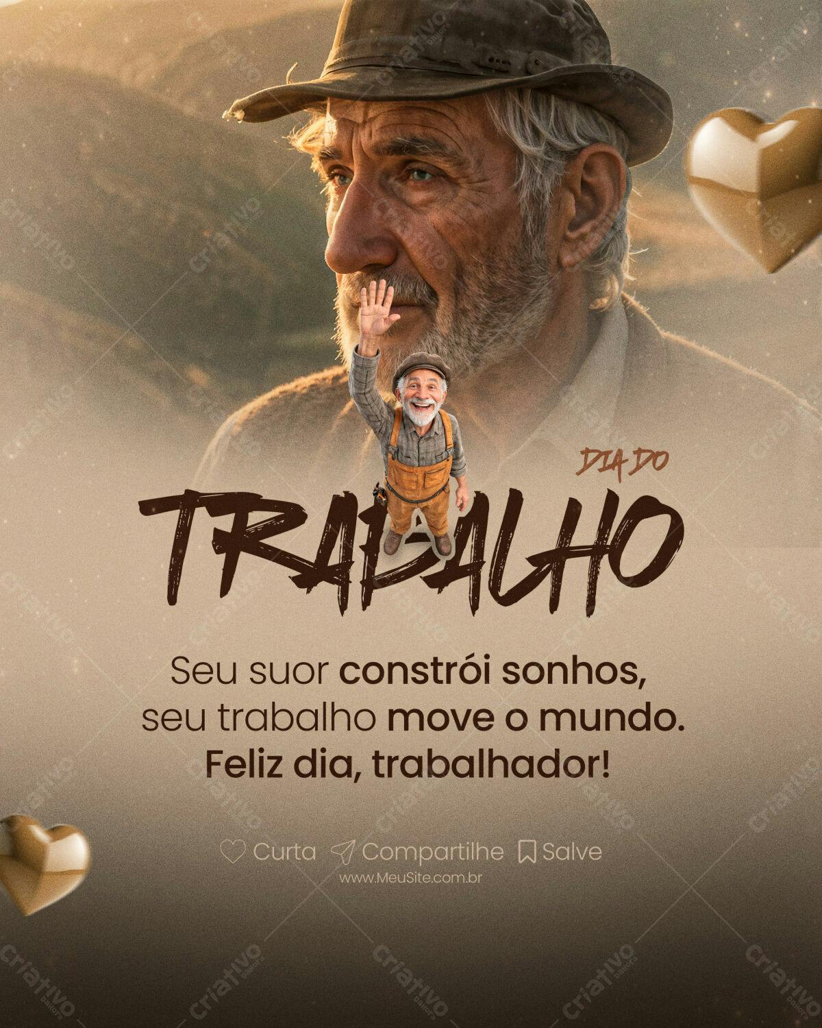 Flyer Dia do Trabalho PSD Editável
