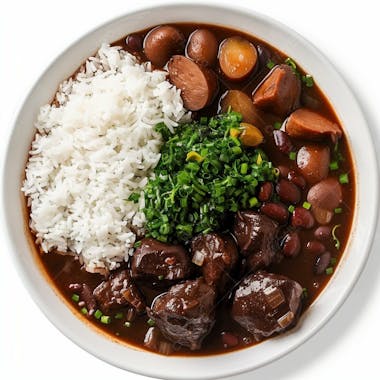 Feijoada comida brasileira feijão preto prato delicioso