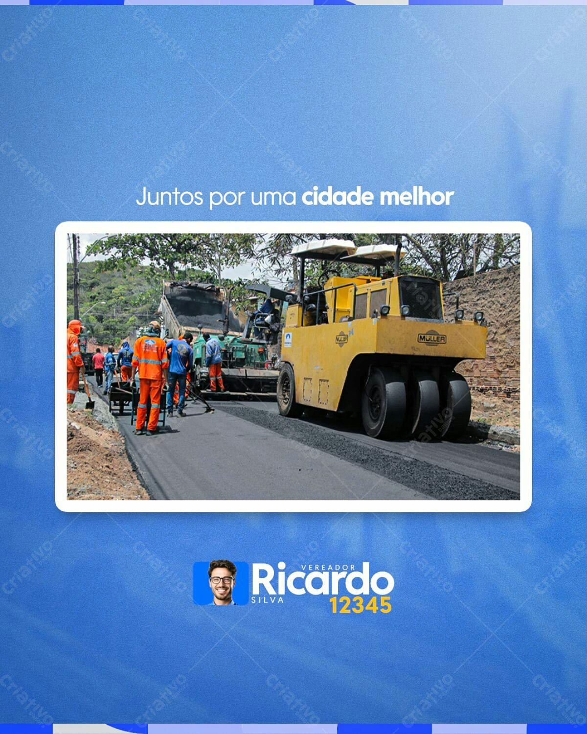 Postagem Política PSD para Campanha Eleitoral Editável