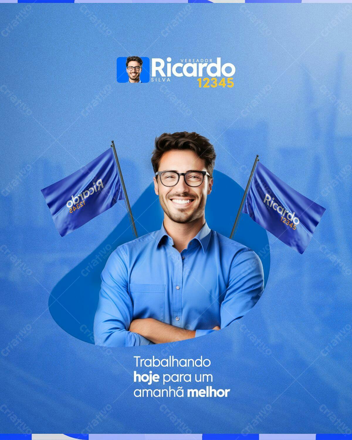 Postagem de Redes Sociais para Candidato PSD Editável