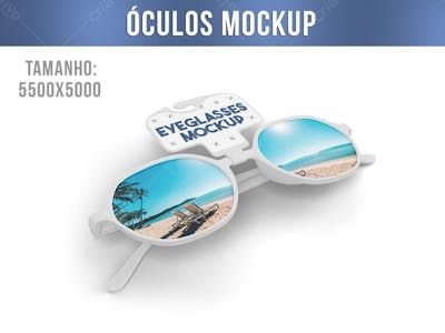 Óculos Com Tag Mockup 