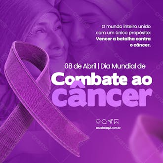 Dia mundial de combate ao câncer o mundo inteiro unido