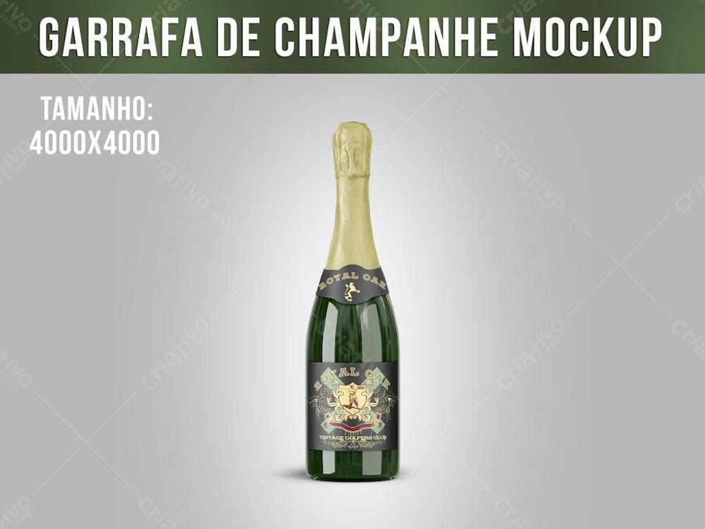 Garrafa De Champanhe Mockup 