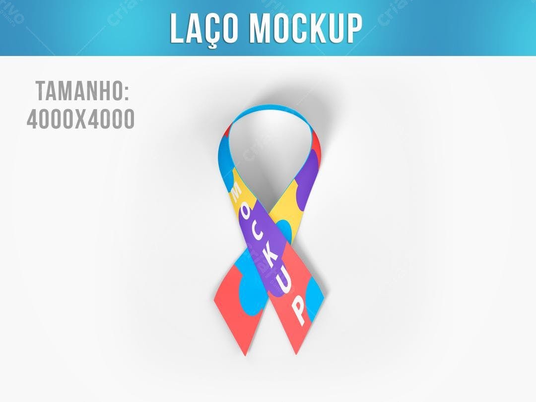 Mockup de Laço com Design Colorido e Moderno