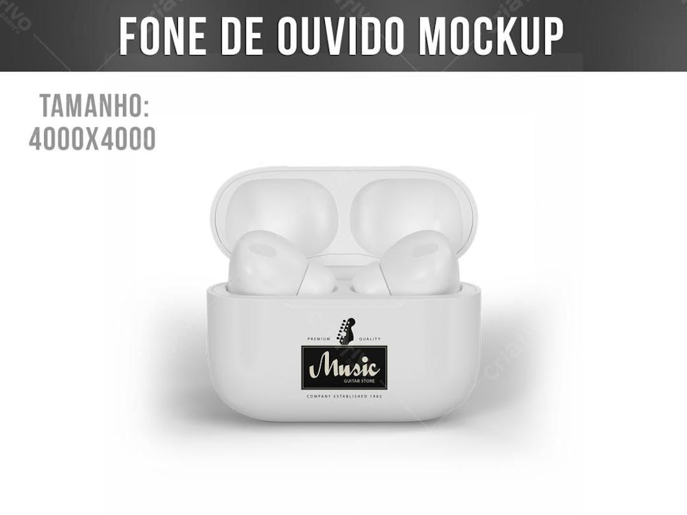 Fone De Ouvido Sem Fio Mockup 