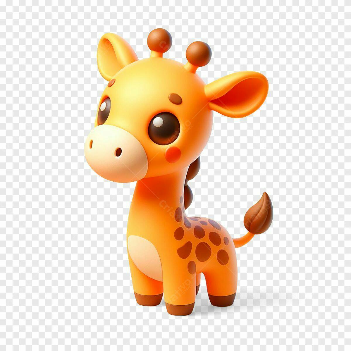 Ilustração Girafa Cartoon PSD Editável