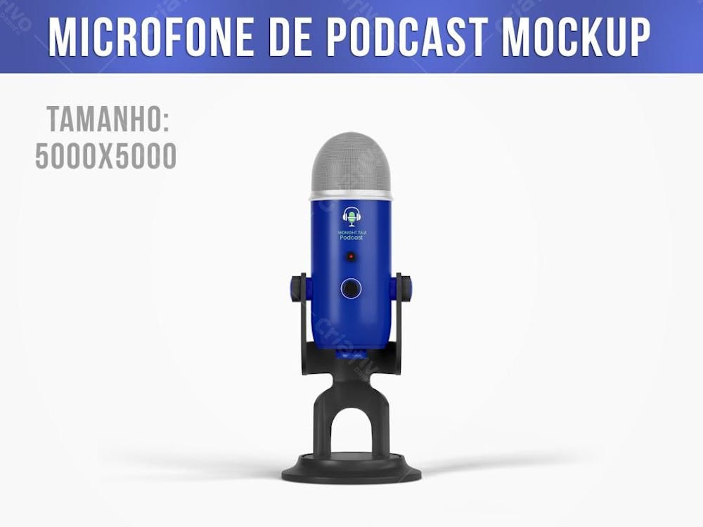 Microfone De Podcast Mockup