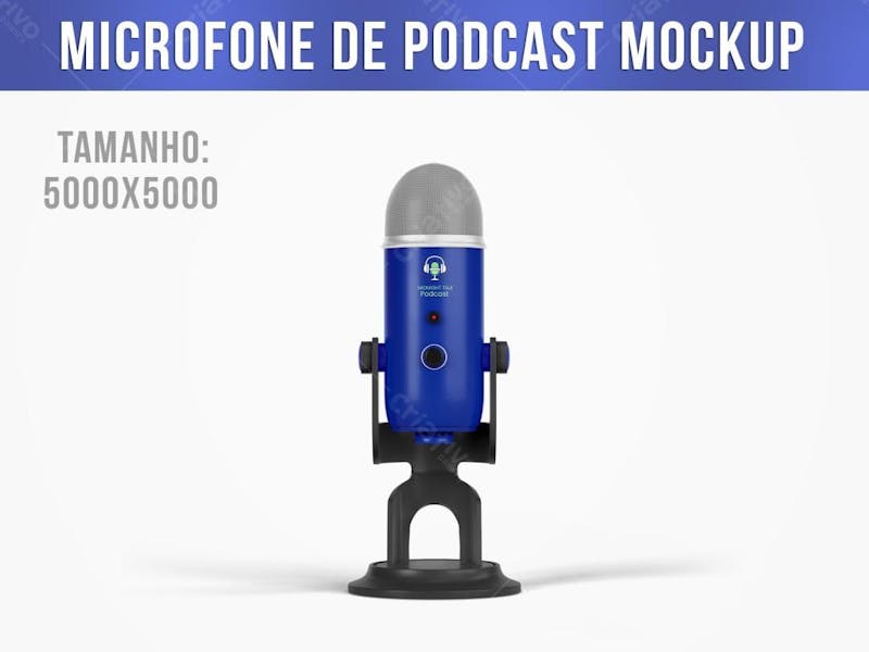 Microfone de podcast mockup