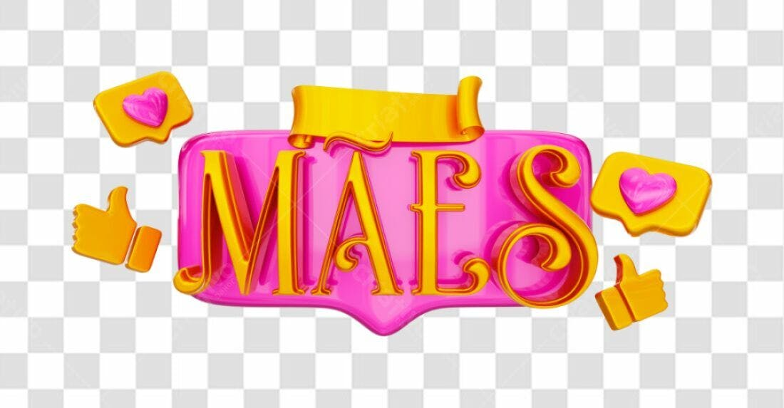 Banner Dia das Mães PNG com fundo transparente