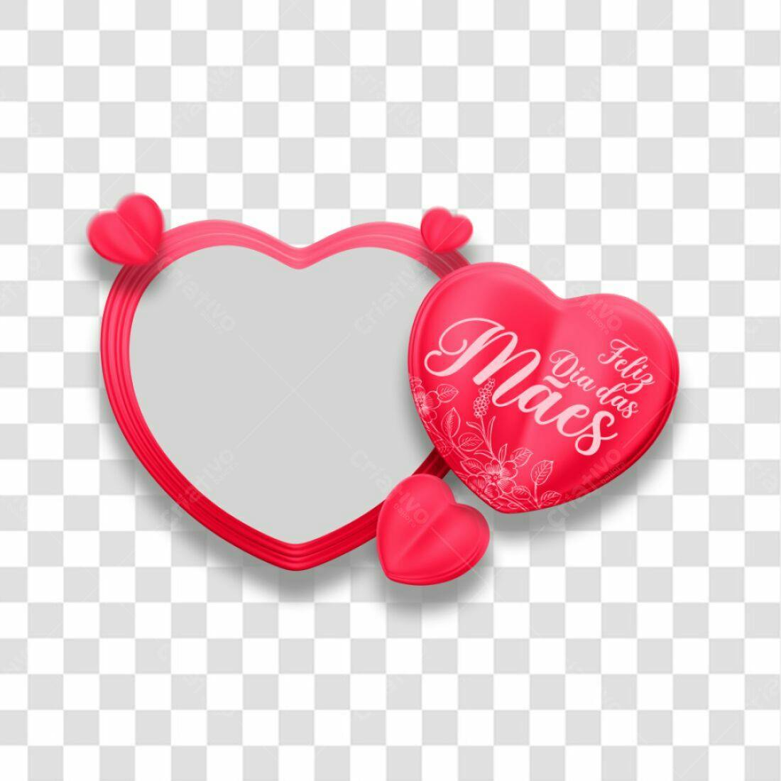 Moldura Dia das Mães PNG com fundo transparente