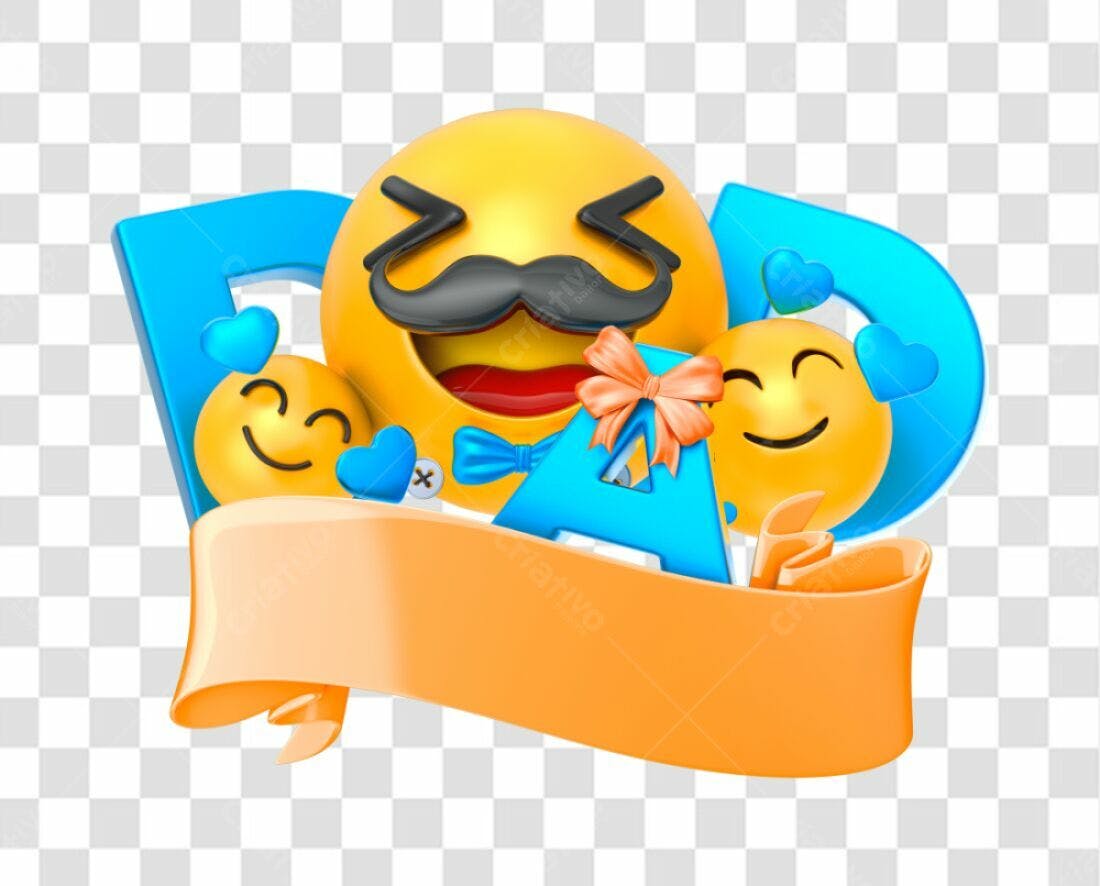Icone Dia dos Pais Emojis PNG com fundo transparente