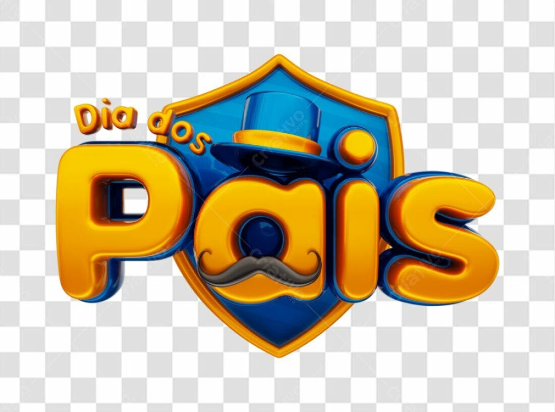 Logo Dia dos Pais PNG com fundo transparente