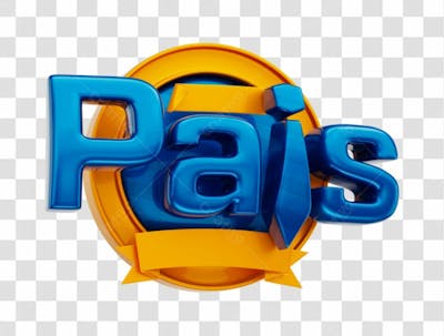 Selo 3D - Dia Dos Pais-