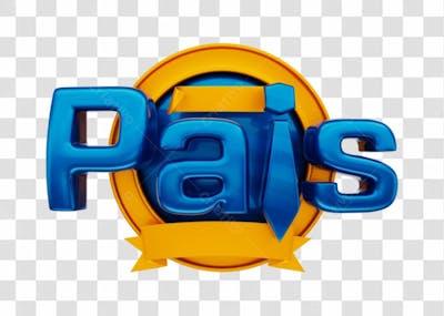 Selo 3D - Dia Dos Pais-