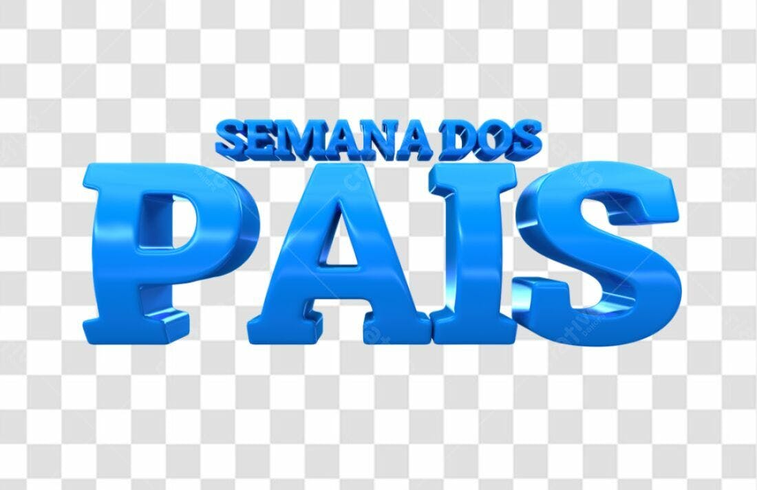 Banner Semana dos Pais PNG com fundo transparente