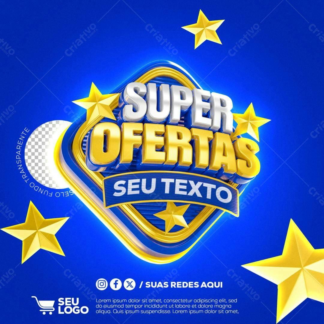 Banner Super Ofertas PSD Editável