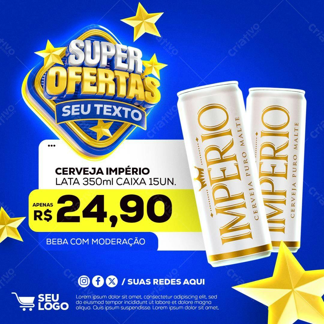 Flyer Cerveja Promoção PSD Editável