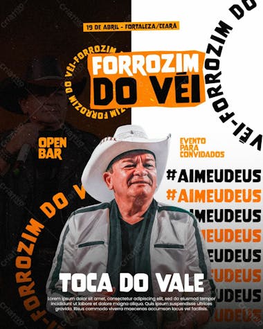 Flyer evento forrozim do vei toca do vale