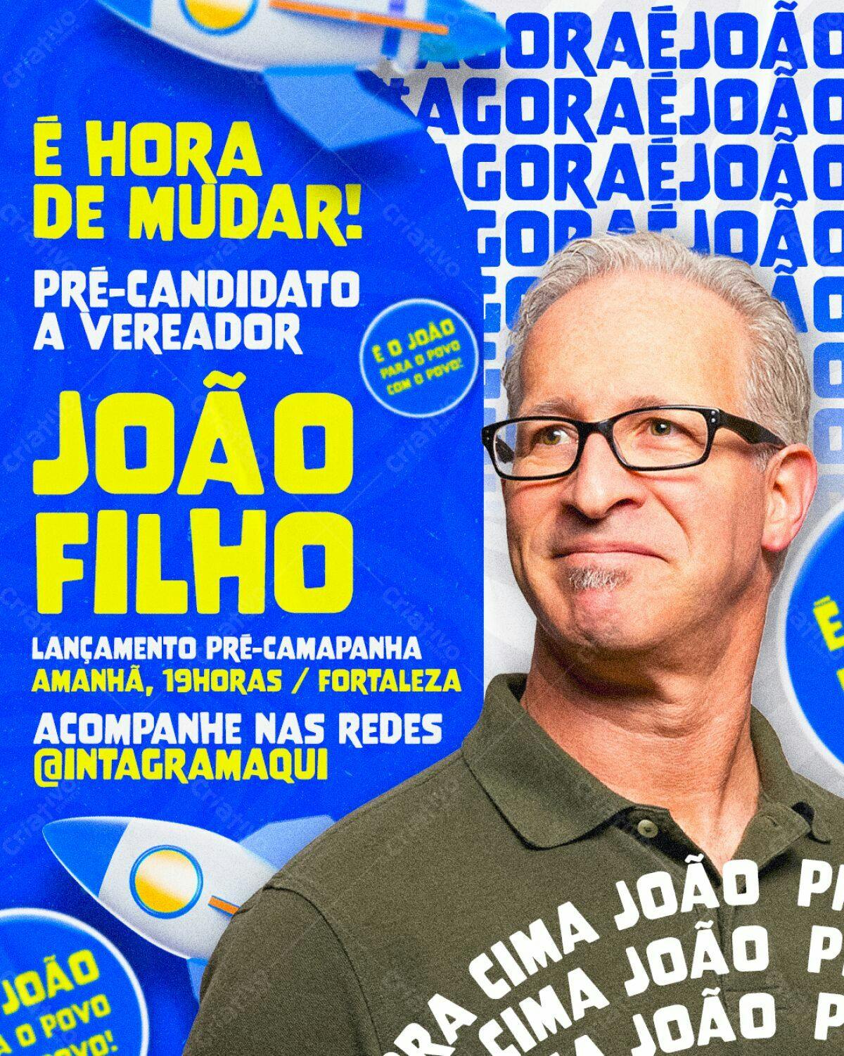 Flyer para Lançamento de Pré-Campanha PSD Editável