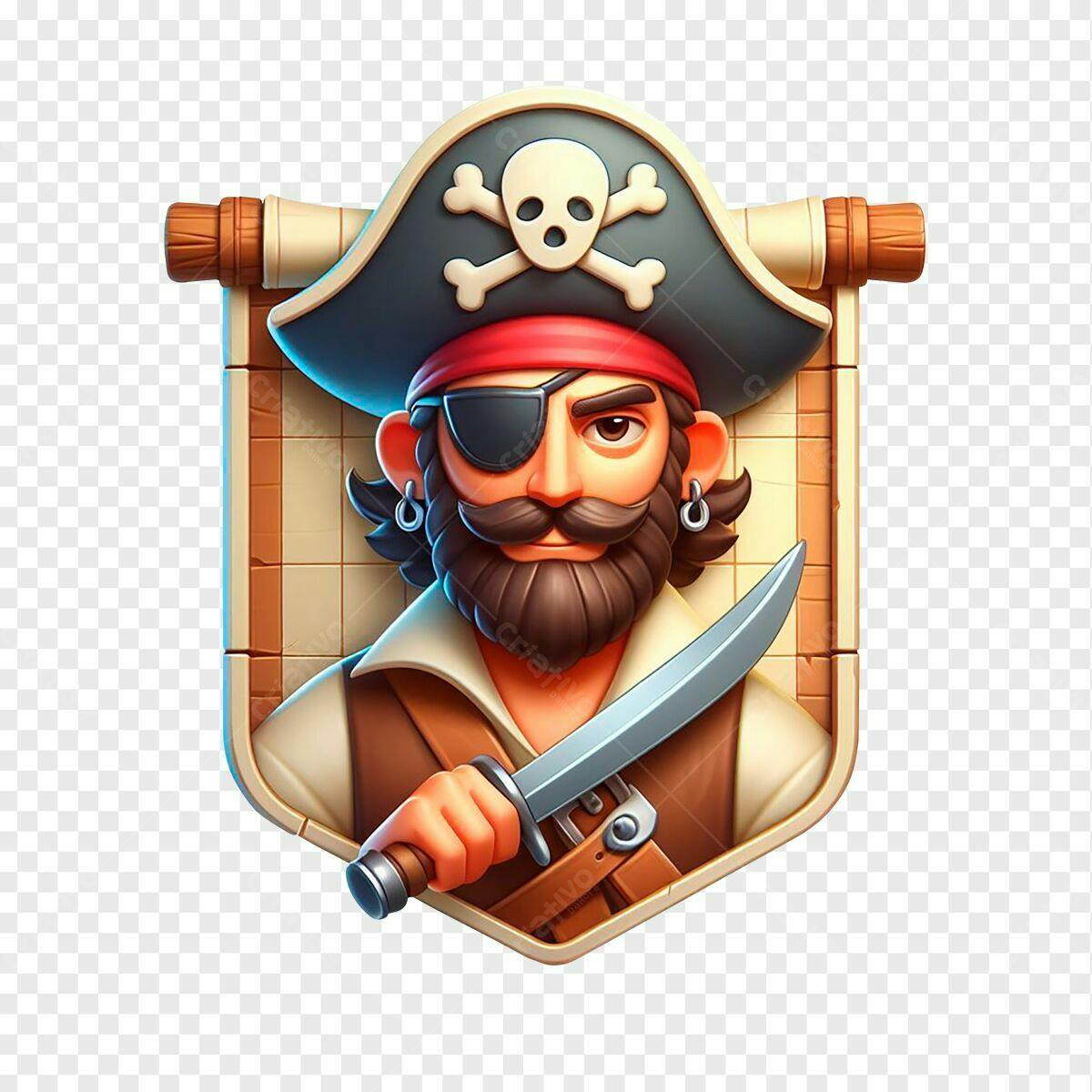 Avatar Pirata para Games PSD Editável