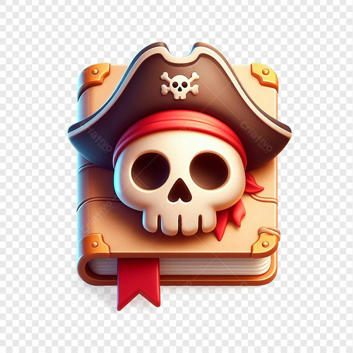 Ícone Livro Pirata PSD Editável