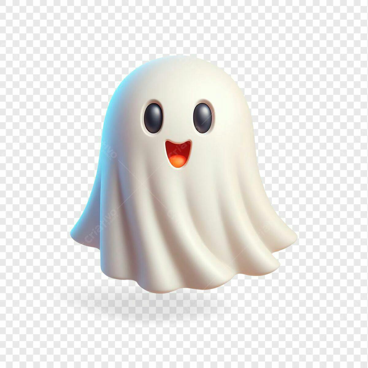 Fantasma 3D para o Halloween PSD Editável