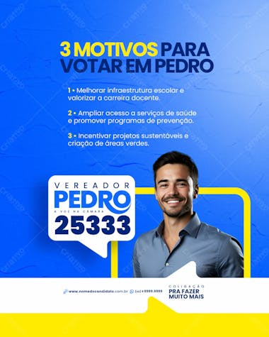 Social media campanha vereador motivos