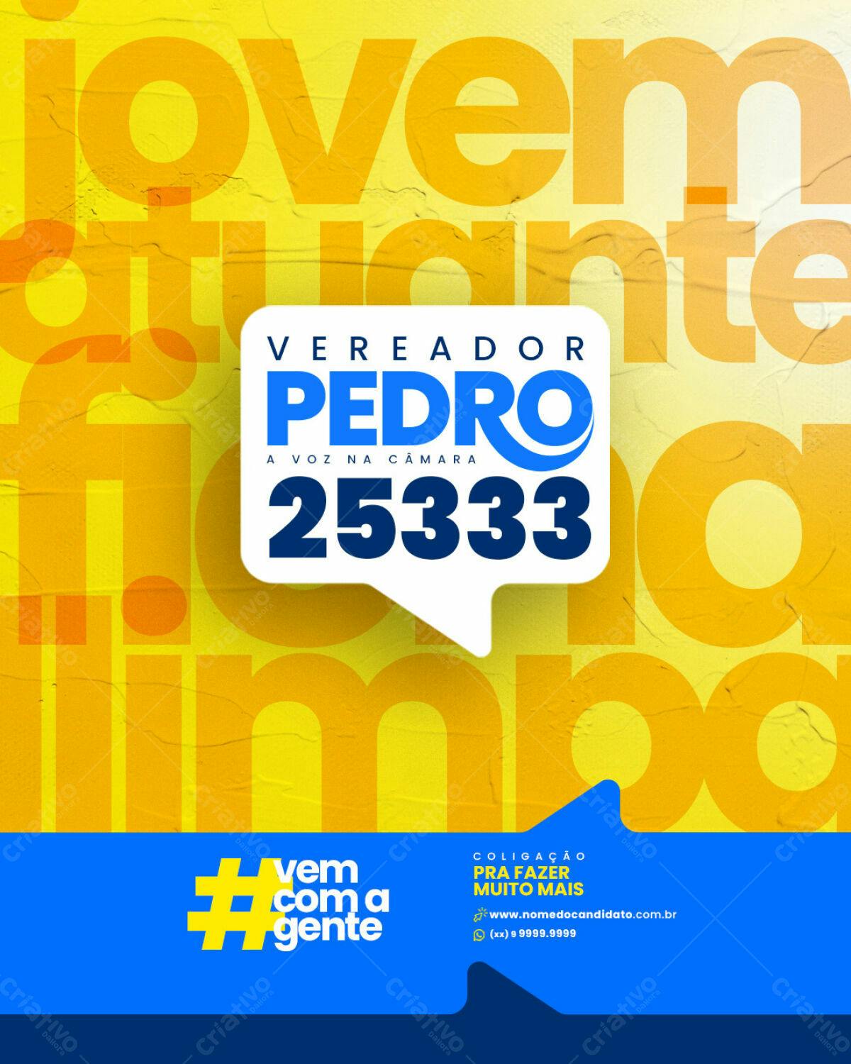 PSD para Campanha Política de Vereador PSD Editável