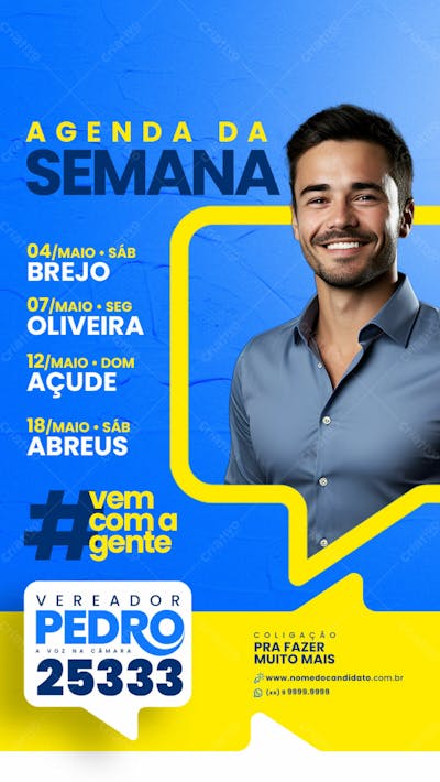 Story Campanha Vereador Agenda Da Semana