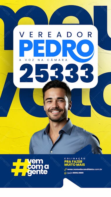 Story campanha vereador meu voto e do pedro