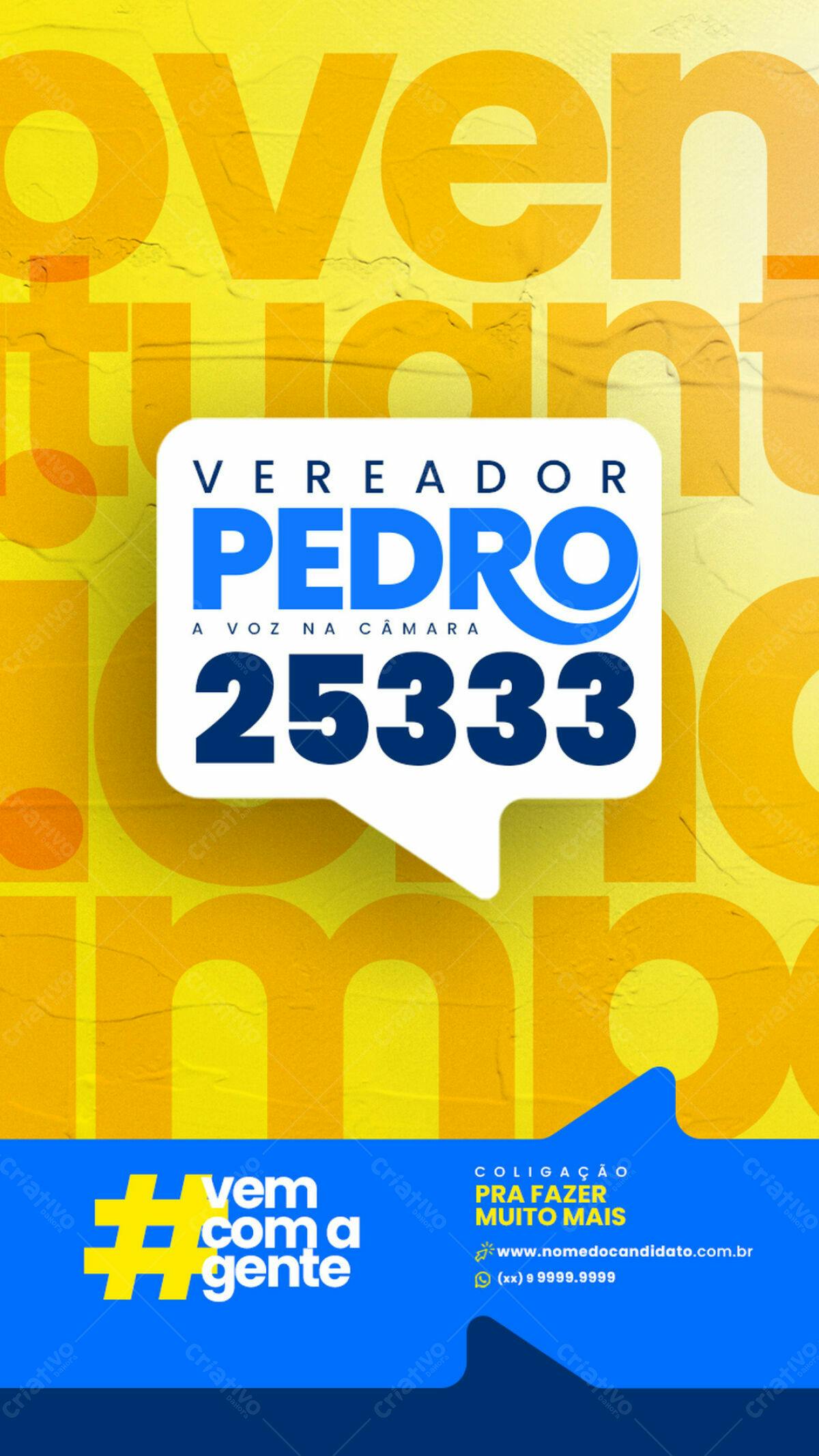 Flyer Eleitoral para Vereador PSD Editável