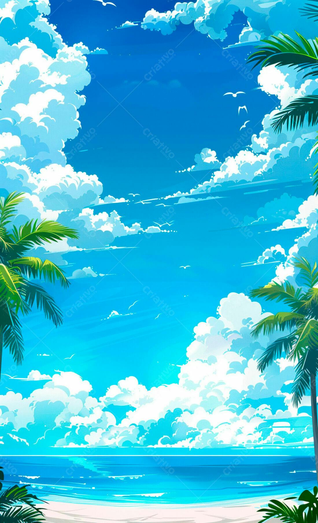 Paisagem tropical praia céu azul