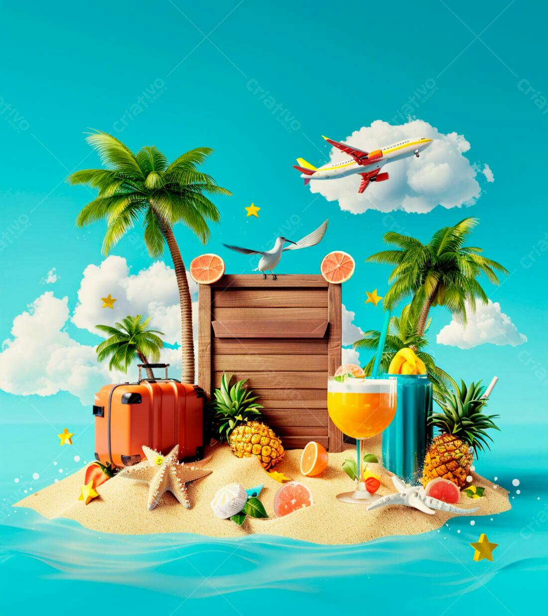 Viagem tropical praia paraíso verão