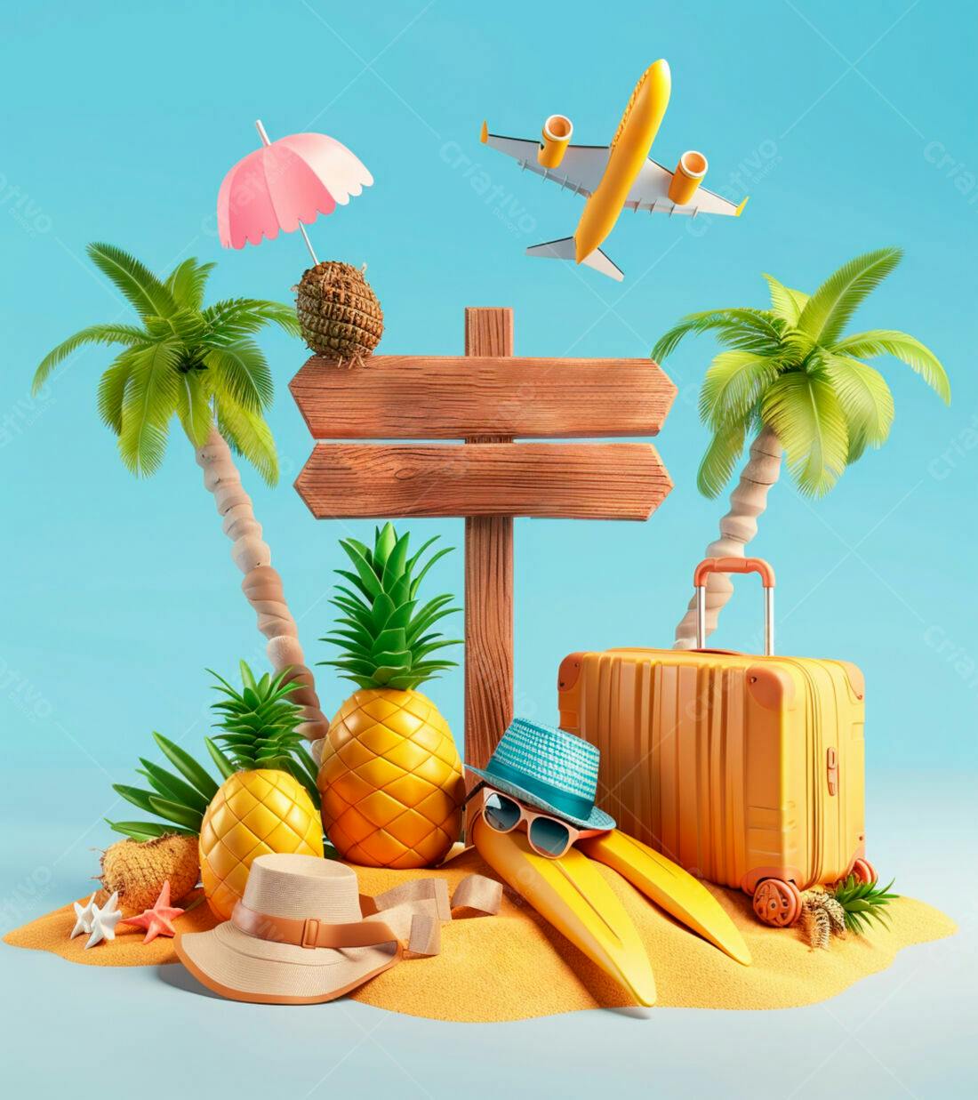 Viagem tropical praia paraíso verão