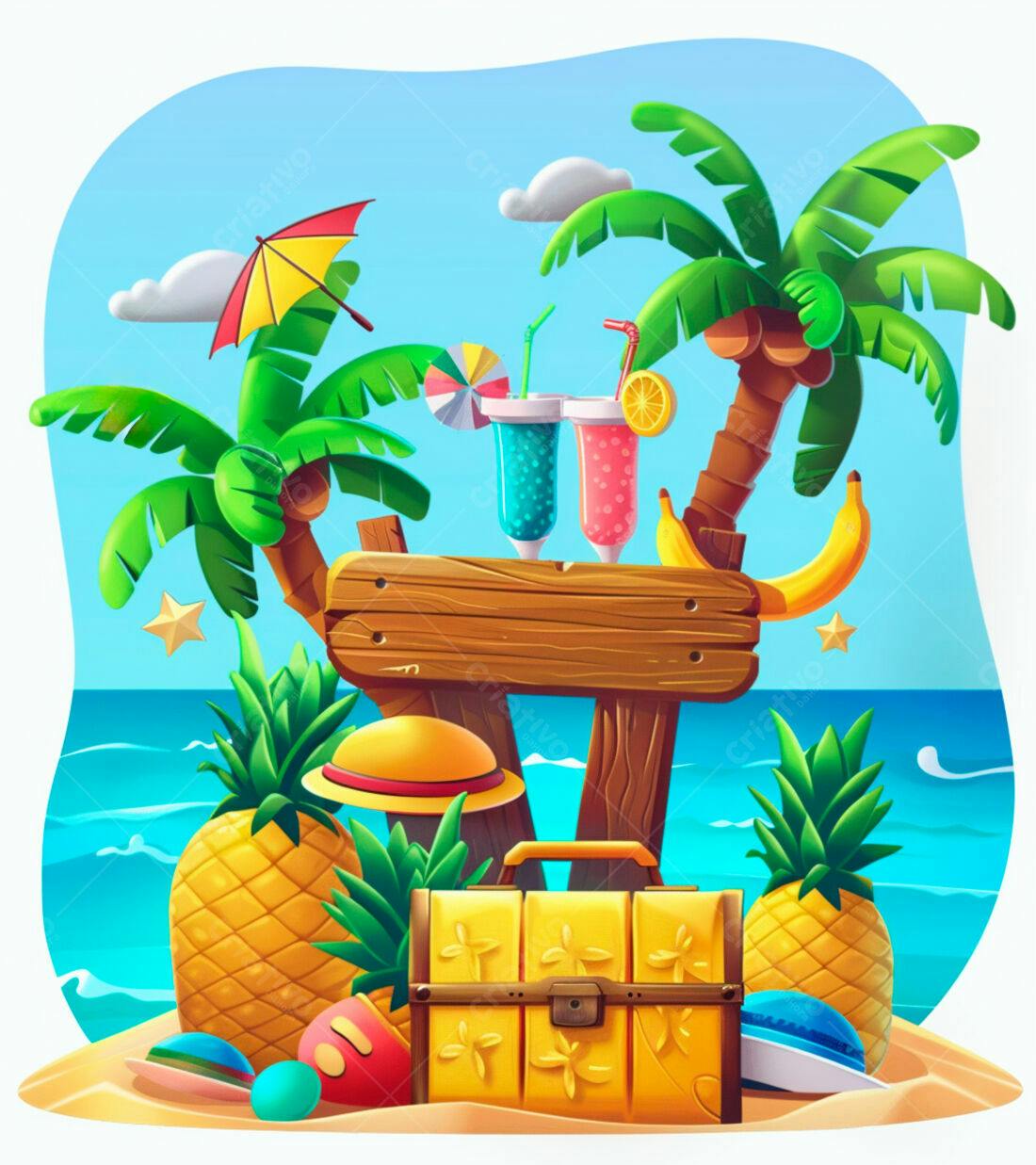 Férias tropicais praia coqueiros