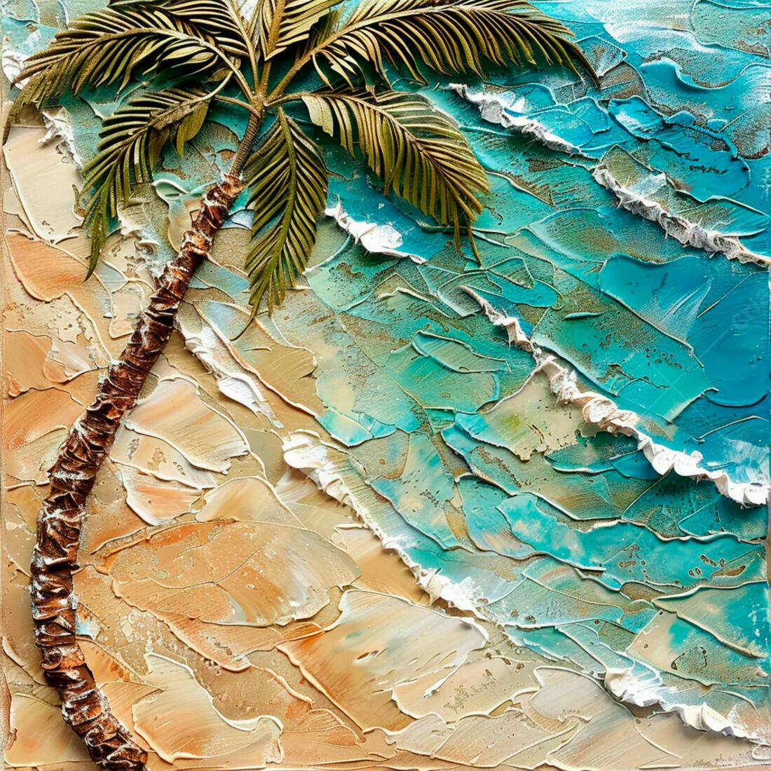 Palmeira na Praia Texturizada