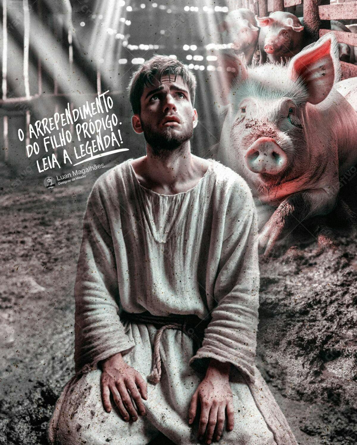 Poster para o Arrependimento do Filho Pródigo PSD Editável