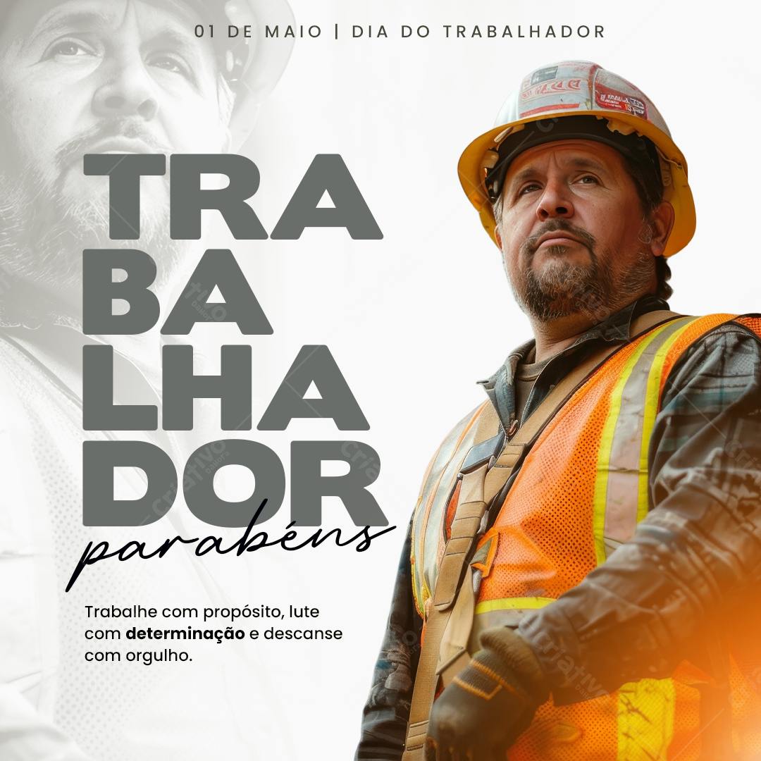 Flyer Dia do Trabalhador PSD Editável