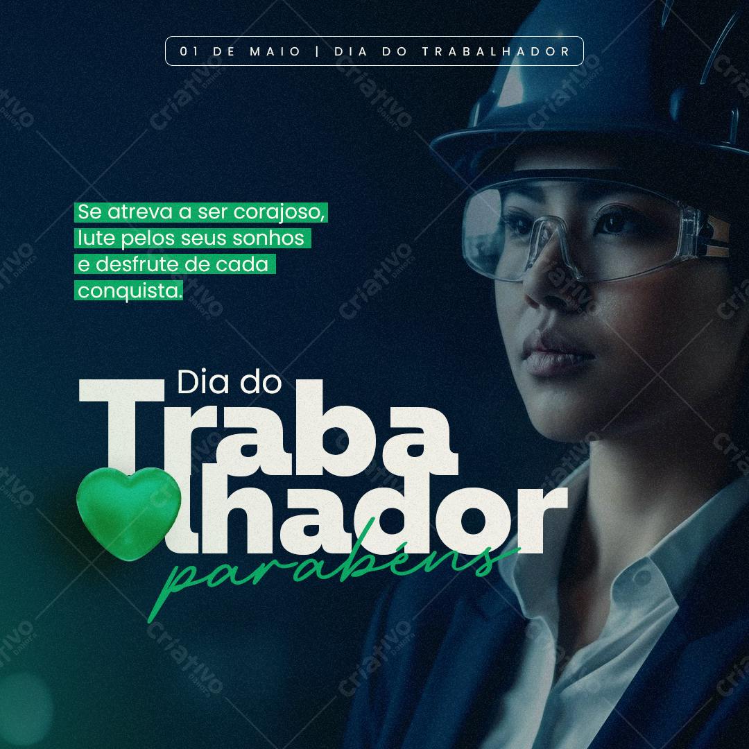 Postagem Dia do Trabalhador PSD Editável