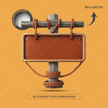 Elemento 3d para composição