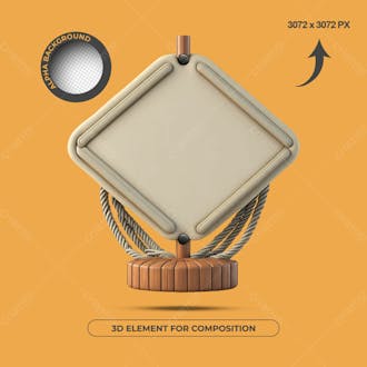 Elemento 3d para composição