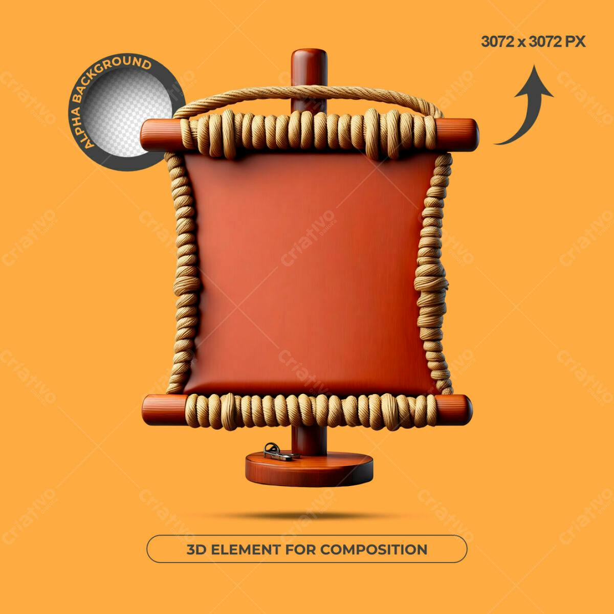 Elemento 3D para Composição PSD Editável