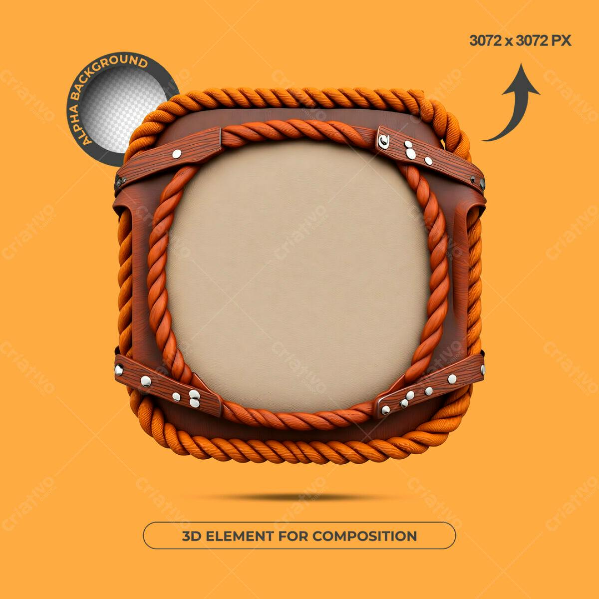 Elemento 3D para Composição PSD Editável