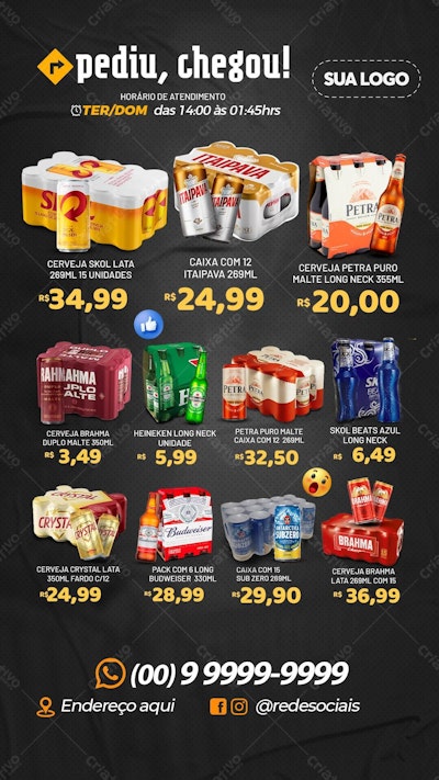 Flyer Promoção Cervejas PSD Editável