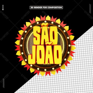 Selo 3d são joão