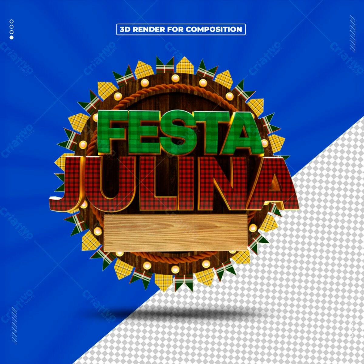 Logo Festa Julina PSD Editável