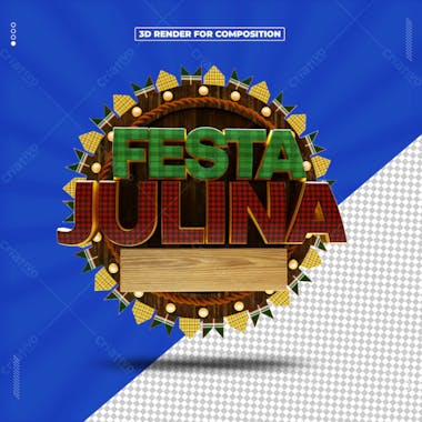 Selo 3d festa julina