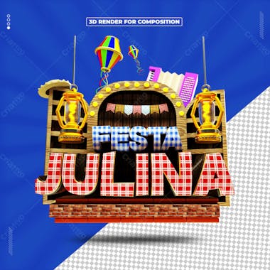 Selo 3d festa julina