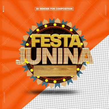 Selo 3d festa junina