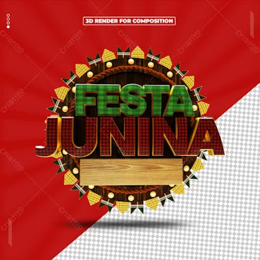 Selo 3d festa junina